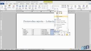 Kako obrisati tabelu kolone i redove word 2010 [upl. by Ahsahs]
