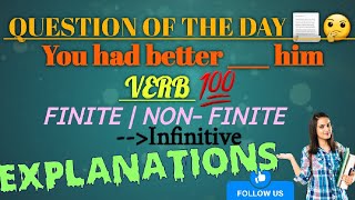 VERB  Finite vs Non Finite ✅️ INFINITIVE কি⁉️What is INFINITIVE 🤔 english englishgrammar [upl. by Edmead]