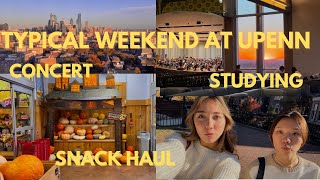 TYPICAL UPENN WEEKEND FALL VLOG first concert best study spot mukbang snack haul amp friends… [upl. by Nyrroc]