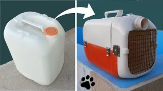 Como Hacer un Transportín Casero para Mascotas Animales pequeños Reciclando bidón 25L [upl. by Sterrett696]