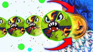 AGARIO 5 MINUTE SERVER DESTROYING DOUBLESPLIT MASSIVE AUTOSPLIT MASS AGARIO UNCUT GAMEPLAY [upl. by Llerot]