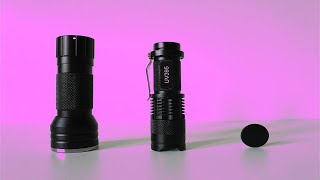 Difference between 365nm and 395nm Uv Flashlights [upl. by Nwahsan]