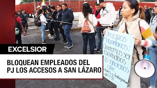 Trabajadores del Poder Judicial bloquean los accesos a la Cámara de Diputados [upl. by Charo]