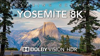 Driving in California Yosemite in 8K HDR Dolby Vision at Sunset [upl. by Nerac]