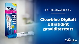 Användning Clearblue Digitalt Ultratidigt Graviditetstest endast Sverige [upl. by Hatcher]