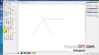 populardiycom สอน Artcam ตอนที่3 Vector tools [upl. by Che]