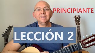 6 Notas de Guitarra Para Principiante LECCIÓN 2 con pista musical [upl. by Notfa]