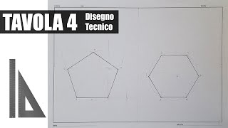 Come Disegnare un PENTAGONO e un ESAGONO  Tutorial di Tecnologia per scuola Media [upl. by Enelhtac]