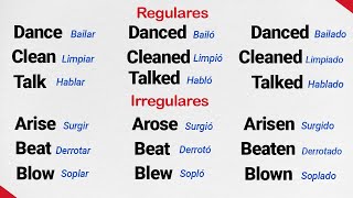 🗽😱 Verbos Regulares e Irregulares en Inglés con Pronunciación y Significado en Español 📚 [upl. by Carrol516]