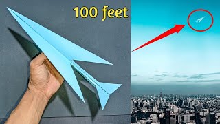 Cómo hacer un avión de papel que vuele una distancia de 100 pies  Los mejores aviones de papel [upl. by Gad871]