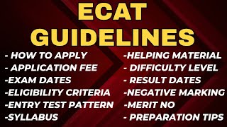 ECAT preparation tips and tricks  How to score 280 marks  Complete Guidelines [upl. by Ahsirek]