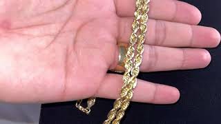 Jacoje 14k 6mm 24inch diamond cut rope chain [upl. by Latia]