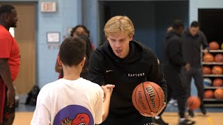 Kahnawàke kids score big with a visit from the Toronto Raptors [upl. by Burnie522]