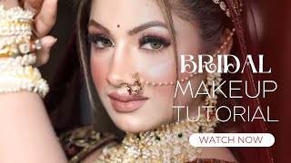 Tutorial 3  Full Bridal Makeup Tutorial  Makeoversbypreetigera  Preetigera  3rd Tutorial [upl. by Gnim340]