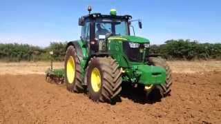 Farol Ltd  John Deere 6210R and Great Plains Simba DTX 300 In Action [upl. by Enyaj]