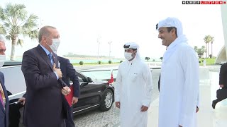 President Erdogan meets with Qatar Emir Sheikh Tamim [upl. by Aloel]