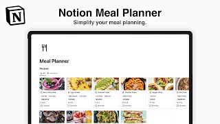 Notion Meal Planner Simplify Meal Planning for Healthy Eating [upl. by Nayhr]