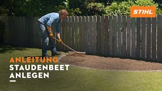 STIHL GartenTipps Staudenbeet anlegen  Anleitung [upl. by Elleiand]