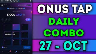 Onus Tap Tap Tap Daily Code 27 october 2024  Today Onus Daily Code  AGP onusdailycode [upl. by Moulden]