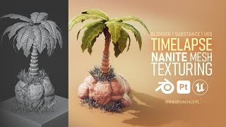 Blender amp Unreal Engine 5  PALM TREE Nanite Sculpting amp Texturing 3D High Poly NOT OPTIMISED [upl. by Eneloj319]