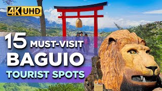 TOP 15 MustVisit Tourist Spots in BAGUIO Philippines UPDATED 🇵🇭【4K】 [upl. by Pazit438]