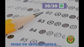 Test de inteligencia  Psicométrico 2019 I Escuela de suboficiales Promoción integridad [upl. by Sig769]