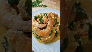 Creamy Singapore Butter Prawns Recipe [upl. by Htez350]