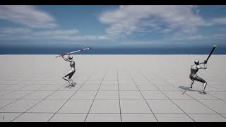 Long Staff combat animation for Unreal Engine [upl. by Placeeda312]