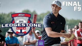 2022 Ledgestone Open  FINAL RD F9 CHASE  McBeth Latta Moriarty Klein  Coms by InChainDiscGolf [upl. by Bounds]