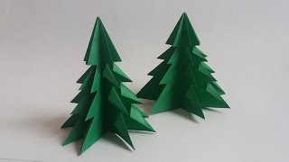 Como hacer un arbol de Navidad de papel  Christmas Tree Origami [upl. by Hardigg]