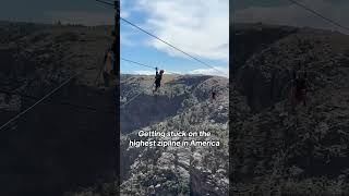 Getting stuck on the highest zipline in America [upl. by Barnet372]