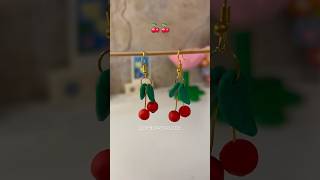 Made new polymer clay earrings 🍒🍒  THE ART ABODE polymerclay clay clayart [upl. by Chandra343]