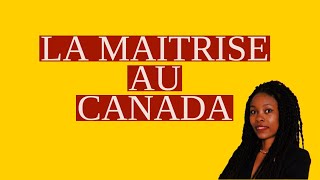 Etudier en Maitrise au CANADA [upl. by Ahsilif]