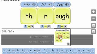 Grapheme  phoneme correspondences with the phonics teaching toolkit ough words [upl. by Drapehs]