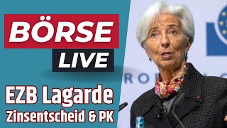 🚨 LIVE EZB Lagarde  EZBZinsentscheid amp Pressekonferenz  Auf deutsch  Geldpolitik Inflation [upl. by Ardnoek574]