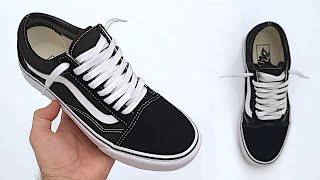 HOW TO LOOSELY LACE VANS OLD SKOOLS FOR LONG LACES [upl. by Arag779]