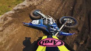 Jimmy Decotis YZ 125  2024 Canadian Triple Crown Series  Deschambault Premix Moto 1 Red Flag  4K [upl. by Suoirrad]