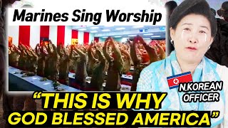 North Korean Soldier reacts to US Marines Singing WORSHIP SONG [upl. by Brittain]