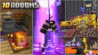 TOP 10 ADDONS PARA MINECRAFT PE 120 Bedrock [upl. by Yrro]