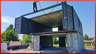 Building 2Floors Shipping Container Home with Amazing Terrace  Start to Finish mlgkontejneri3283 [upl. by Branen542]