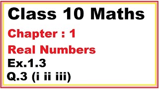 Ex13 Q3 iiiiii Chapter1 Real Numbers  Ncert Maths Class 10  Cbse [upl. by Aihsikal]