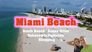 Miami Beach Florida Strände Shopping Ocean Drive Sehenswürdigkeiten Restaurants Drohne Strand [upl. by Norvall]