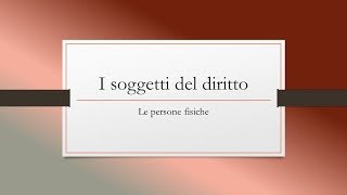 31 Soggetti del diritto [upl. by Eveline147]