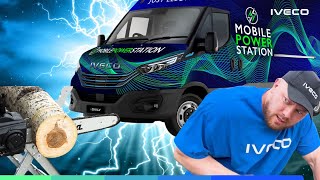 Strongman vs Electric Van IVECO eDaily takes on Adam Bishop [upl. by Annavaig341]