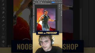 Noob VS Pro sur Photoshop  Changer de fond photoshop memes [upl. by Riesman206]