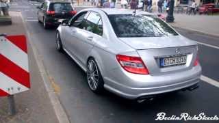 MERCEDES C63 AMG  MASSIVE STRAIGHT PIPE SOUND [upl. by Araminta]