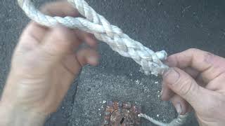 How to Splice  A Loop Splice in Three Strand Rope [upl. by Nyvrem]