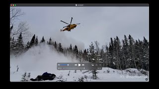 Downwash snowball created by the CH149 Cormorant Helicopter [upl. by Baiss]