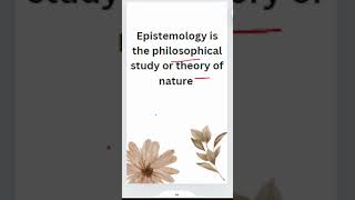 Meaning of Epistemology amp Types of epistemologies selfstudy179 youtubeshorts net neteducation [upl. by Yssirk]