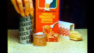 Chef Boyardee Complete Spaghetti Dinner Commercial 1980 [upl. by Kline]